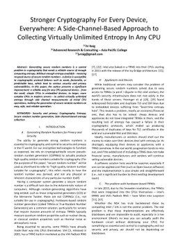 Stronger Cryptography For Every Device, Everywhere