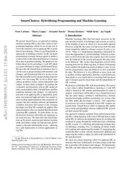 SmartChoices: Hybridizing Programming and Machine Learning