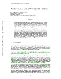 Riemannian Adaptive Optimization Methods