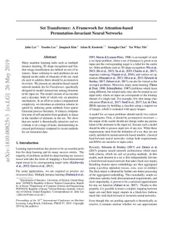 Set Transformer: A Framework for Attention-based Permutation-Invariant
  Neural Networks