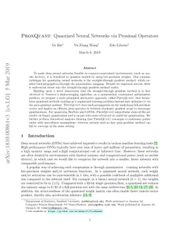 ProxQuant: Quantized Neural Networks via Proximal Operators
