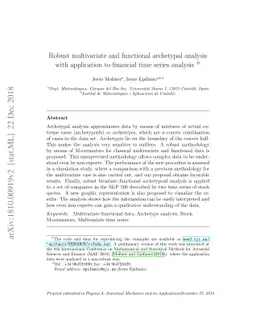 Robust multivariate and functional archetypal analysis with application
  to financial time series analysis