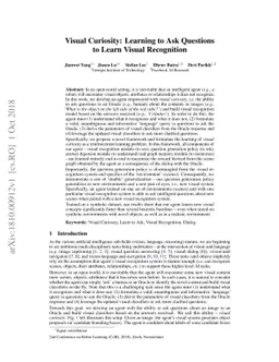 Visual Curiosity: Learning to Ask Questions to Learn Visual Recognition