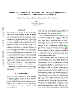 Joint On-line Learning of a Zero-shot Spoken Semantic Parser and a
  Reinforcement Learning Dialogue Manager