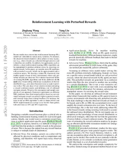 Reinforcement Learning with Perturbed Rewards