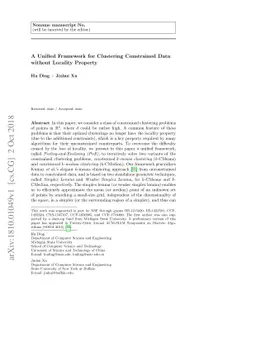 A Unified Framework for Clustering Constrained Data without Locality
  Property