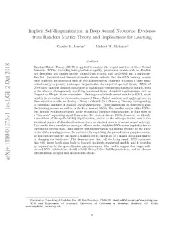 Implicit Self-Regularization in Deep Neural Networks: Evidence from
  Random Matrix Theory and Implications for Learning