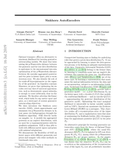 Sinkhorn AutoEncoders