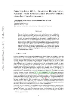 Directed-Info GAIL: Learning Hierarchical Policies from Unsegmented
  Demonstrations using Directed Information