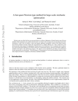A fast quasi-Newton-type method for large-scale stochastic optimisation