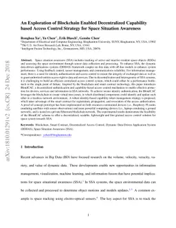 An Exploration of Blockchain Enabled Decentralized Capability based
  Access Control Strategy for Space Situation Awareness