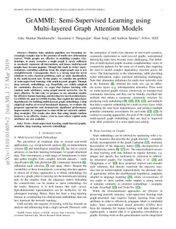 GrAMME: Semi-Supervised Learning using Multi-layered Graph Attention
  Models