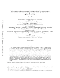 Hierarchical community detection by recursive partitioning