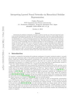 Interpreting Layered Neural Networks via Hierarchical Modular
  Representation