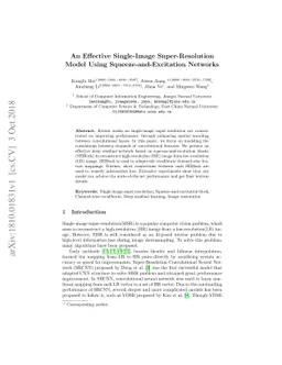 An Effective Single-Image Super-Resolution Model Using
  Squeeze-and-Excitation Networks