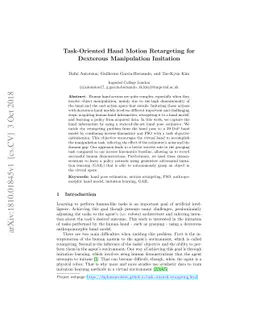 Task-Oriented Hand Motion Retargeting for Dexterous Manipulation
  Imitation