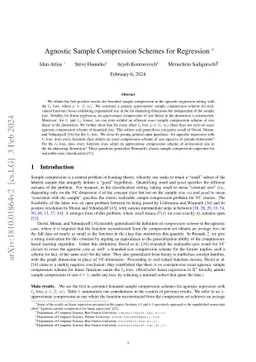Agnostic Sample Compression Schemes for Regression