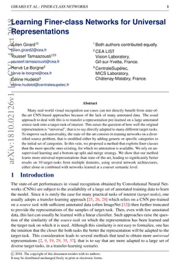Learning Finer-class Networks for Universal Representations