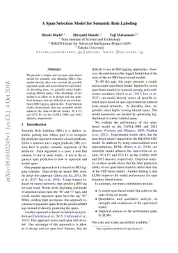 A Span Selection Model for Semantic Role Labeling