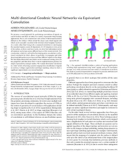 Multi-directional Geodesic Neural Networks via Equivariant Convolution