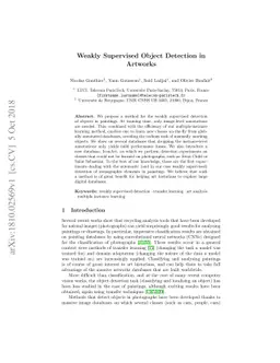 Weakly Supervised Object Detection in Artworks