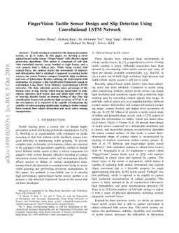 FingerVision Tactile Sensor Design and Slip Detection Using
  Convolutional LSTM Network