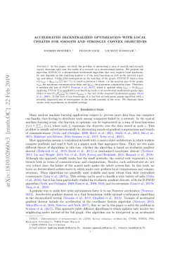 Accelerated Decentralized Optimization with Local Updates for Smooth and
  Strongly Convex Objectives