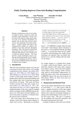 Entity Tracking Improves Cloze-style Reading Comprehension