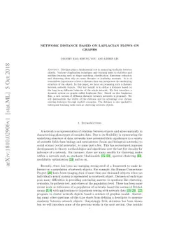 Network Distance Based on Laplacian Flows on Graphs