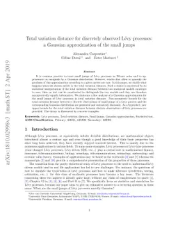 Total variation distance for discretely observed Lévy processes: a
  Gaussian approximation of the small jumps