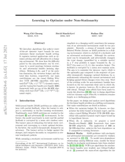 Learning to Optimize under Non-Stationarity