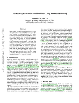 Accelerating Stochastic Gradient Descent Using Antithetic Sampling
