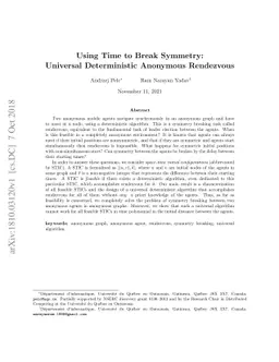Using Time to Break Symmetry: Universal Deterministic Anonymous
  Rendezvous