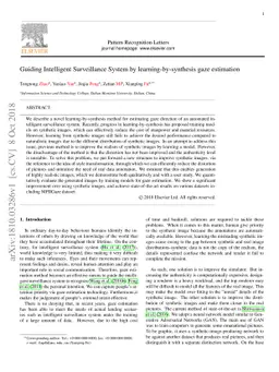 Guiding Intelligent Surveillance System by learning-by-synthesis gaze
  estimation