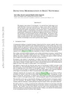 Detecting Memorization in ReLU Networks