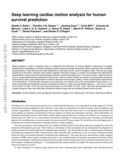 Deep learning cardiac motion analysis for human survival prediction