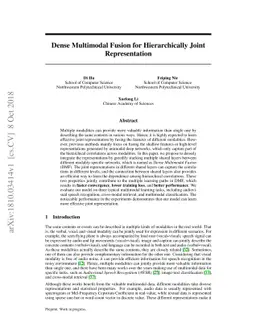 Dense Multimodal Fusion for Hierarchically Joint Representation