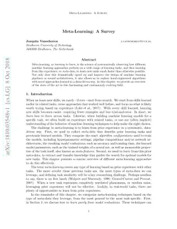 Meta-Learning: A Survey