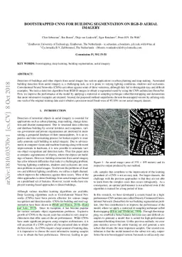 Bootstrapped CNNs for Building Segmentation on RGB-D Aerial Imagery
