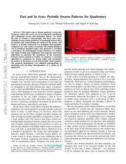 Fast and In Sync: Periodic Swarm Patterns for Quadrotors