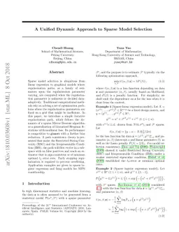 A Unified Dynamic Approach to Sparse Model Selection