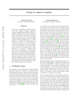 Design by adaptive sampling