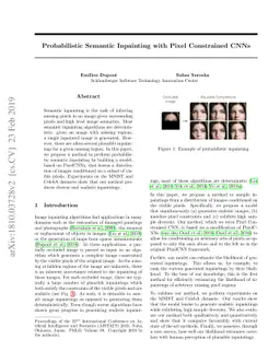 Probabilistic Semantic Inpainting with Pixel Constrained CNNs