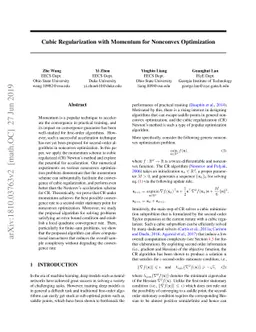 Cubic Regularization with Momentum for Nonconvex Optimization