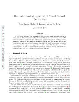 The Outer Product Structure of Neural Network Derivatives