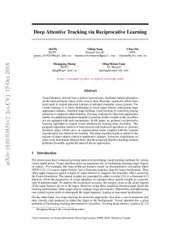 Deep Attentive Tracking via Reciprocative Learning