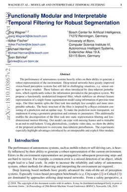 Functionally Modular and Interpretable Temporal Filtering for Robust
  Segmentation