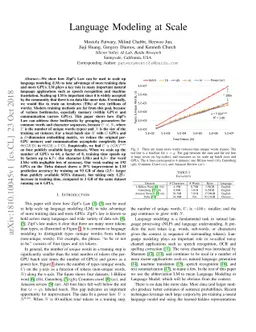 Language Modeling at Scale