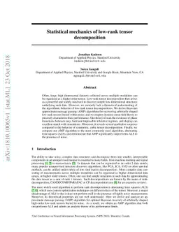 Statistical mechanics of low-rank tensor decomposition