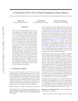 A Continuous-Time View of Early Stopping for Least Squares